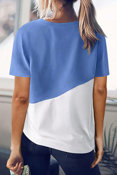 Crew Neck Colorblock Tee